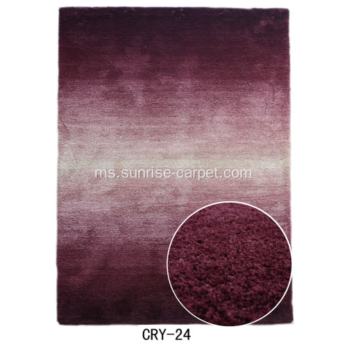 Microfiber Shaggy Rug dengan Color Gradation